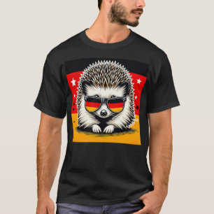 T-shirt Hérisson à ventre blanc avec lunettes de soleil Am