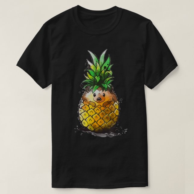 T-shirt Hérisson ananas amusant Plages de hérisson été Hér (Design devant)