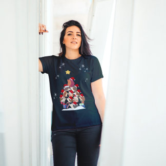 T-shirt Hérisson Arbre de Noël Père Noël Casquettes