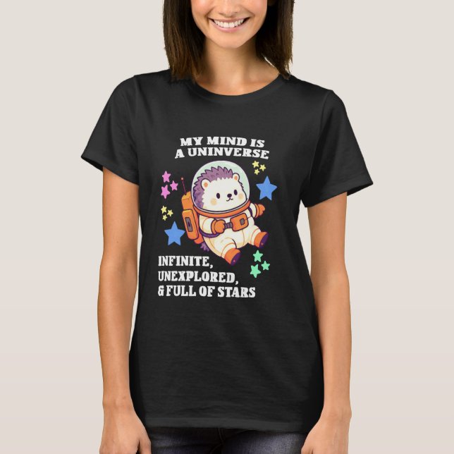 T-shirt Hérisson astronaute Fierté autistique - Hérisson C (Devant)