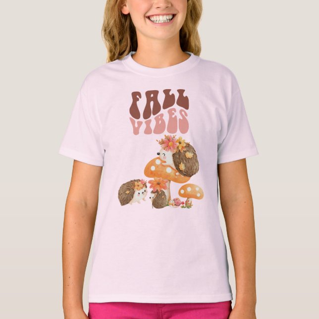 T-shirt Hérisson automne (Devant)