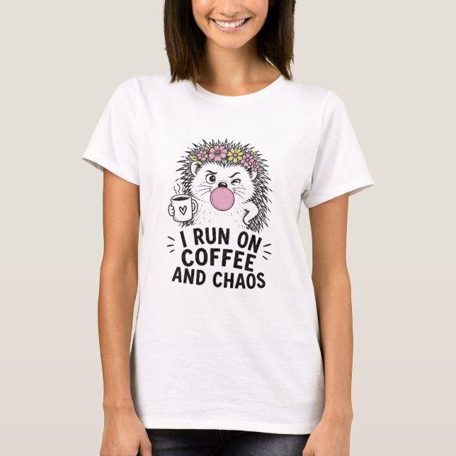 T-shirt Hérisson Café et Chaos (Devant)