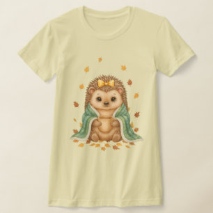 T-shirt Hérisson Cosy Automne Hérisson d'automne avec Éc