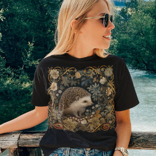 T-shirt Hérisson dans le style Forest William Morris