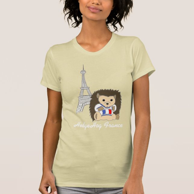 T-shirt Hérisson dans le tee - shirt des femmes foncées de (Devant)