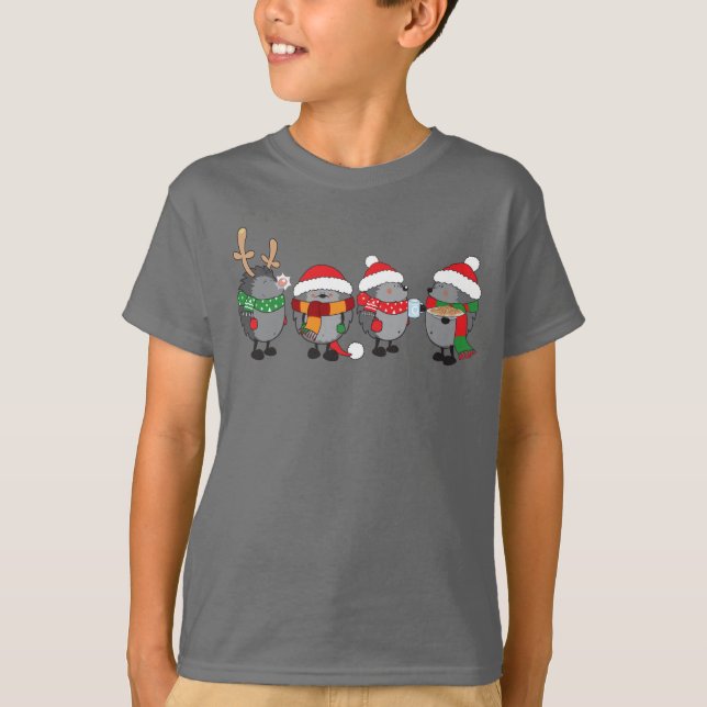 T-shirt Hérisson de Noël (Devant)