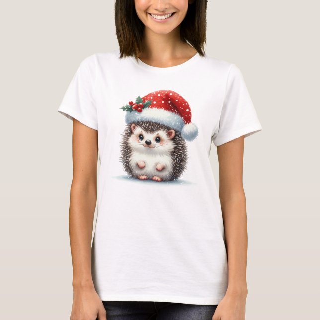 T-shirt Hérisson de Noël festif (Devant)