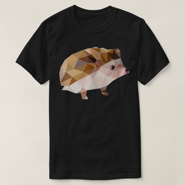 T-shirt Hérisson de poitrine polygonale Furzepig (Design devant)