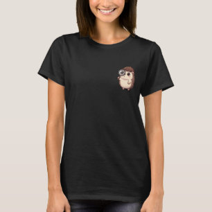 T-shirt Hérisson Détective Mignon avec Loupe