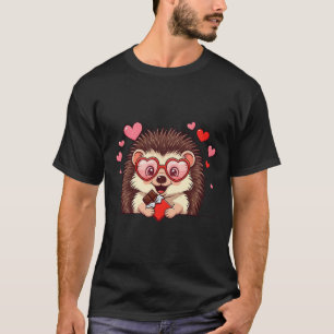 T-shirt Hérisson Drôle Cœur Chocolat Saint Valentin Femmes