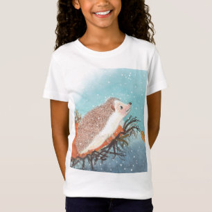 T-Shirt Hérisson et premiers flocons de neige