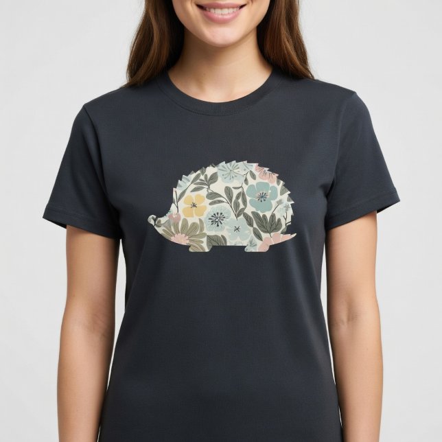 T-shirt Hérisson Floral Bohème (Créateur téléchargé)