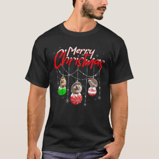 T-shirt Hérisson Jeu de Noël Décoration Père Noël Hérisson
