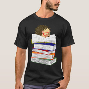 T-shirt Hérisson Livre Porc-épic Furze Cochon Ver à livre