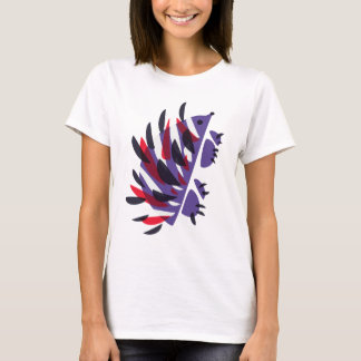 T-shirt Hérisson mignon géométrique abstrait coloré