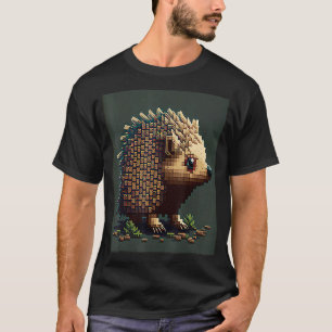 T-shirt Hérisson rétro 8 bits Pixel Art