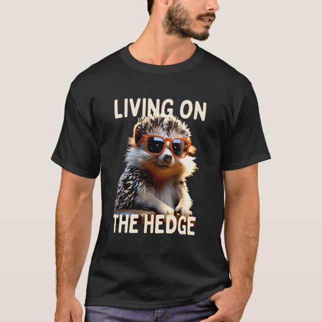 T-shirt Hérisson Vivant Sur La Haie Pun Animal J'Aime La H (Devant)