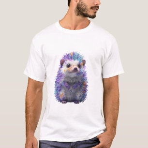 T-shirt Hérissons aux peintures éclaboussées colorées