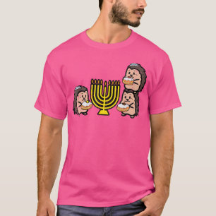 T-shirt Hérissons de Hanouka Chanukah Hommes Femmes Garçon