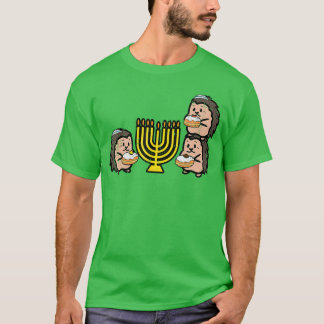 T-shirt Hérissons de Hanouka Chanukah Juifs Hommes Femmes 