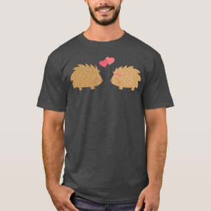 T-shirt Hérissons Mignons En Amour famille