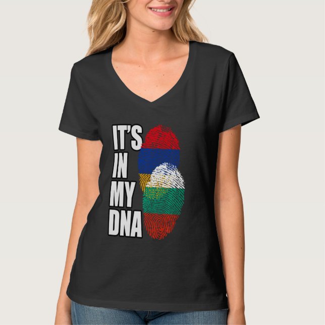 T-shirt Heritage de Bulgarian And Armenian Mix Dna (Devant)