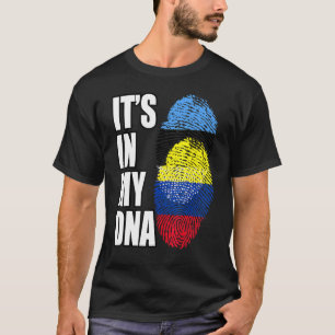 T-shirt Héritage de drapeau d'ADN mixte colombien et eston