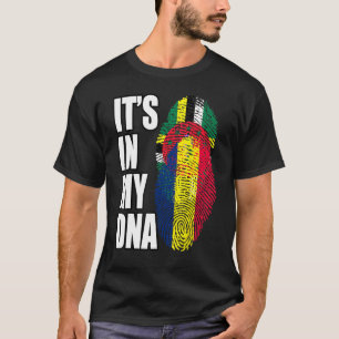 T-shirt Héritage de drapeau d'ADN mixte de Dominique et du