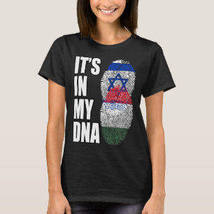 T-shirt Héritage de drapeau d'ADN mixte hongrois et israél