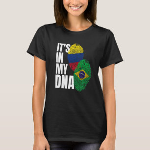T-shirt Héritage de drapeau de mélange d'ADN brésilien et