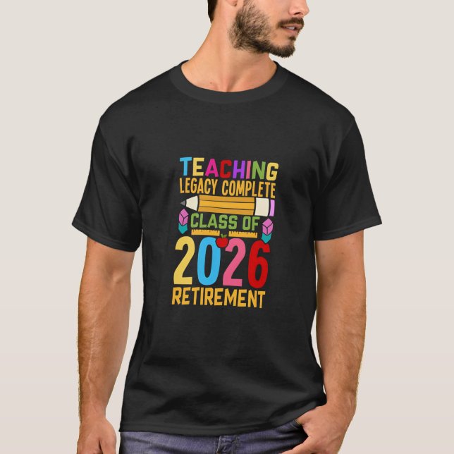 T-shirt Héritage d'enseignement complet Promotion 2026 Ret (Devant)