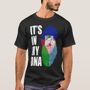T-shirt Héritage Du Drapeau ADN Mix Haïtien Et Djibouti