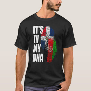 T-shirt Héritage du drapeau de l'ADN mixte dominicain et a