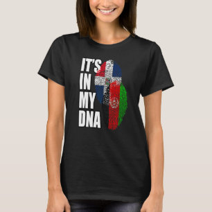 T-shirt Héritage du drapeau de l'ADN mixte dominicain et a
