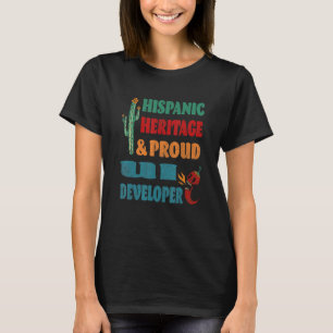 T-shirt Héritage hispanique et développeur Ui fier