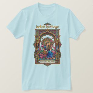 T-shirt Héritage Indien : Musicien Classique Art de la Vee