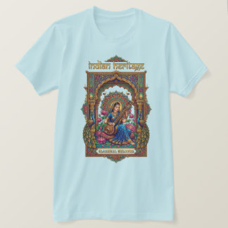 T-shirt Héritage Indien : Musicien Classique Art de la Vee