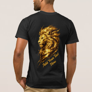 T-shirt Héritage Lion d'Or | Lion d'Or Luxueux Personnalis