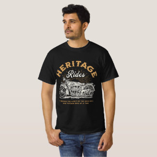 T-shirt Heritage Rides Vintage Motorcycle Classic Biker