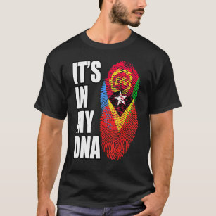T-shirt Hérite De Drapeau D'ADN Mélange De La Guinée Équat