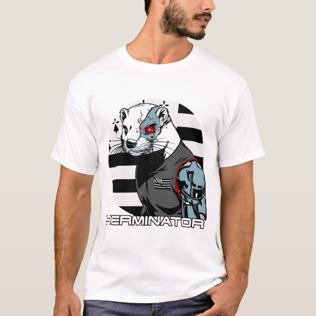 T-shirt Herminator - hermine bretonne et humour SF (Devant)