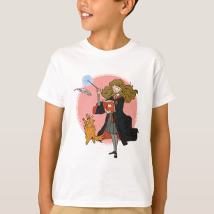 T-shirt Hermione et Crookshanks Wingardium Leviosa
