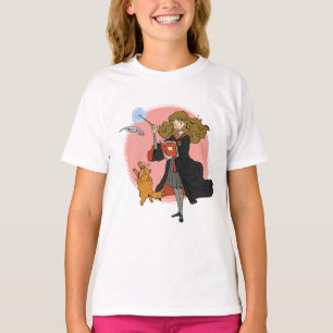 T-shirt Hermione et Crookshanks Wingardium Leviosa