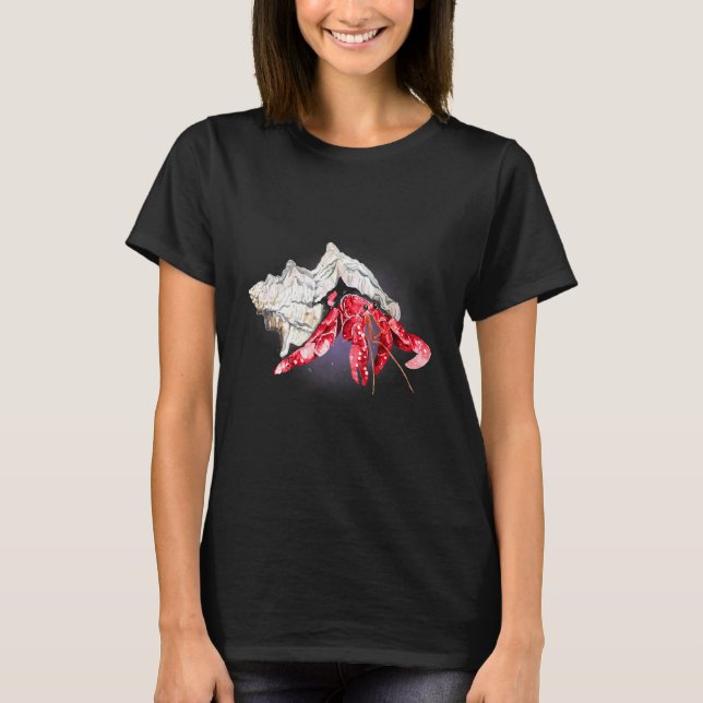 T-shirt Hermit Crab Watercolor Fantasy Mythical Mystic (Devant)