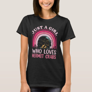T-shirt Hermite Crabe Vintage Rétro Juste Une Fille Qui L'