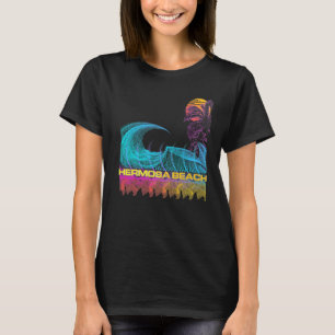 T-shirt Hermosa Beach Rétro Style Années 80 Vintage Vaporw