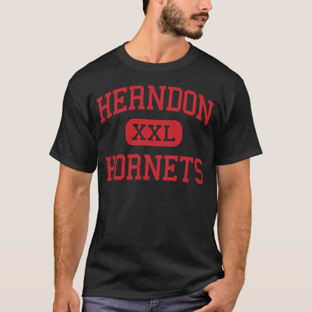 T-shirt Herndon - frelons - lycée - Herndon la Virginie (Devant)