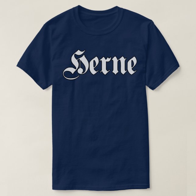T-shirt Herne écrit avec une police gothique (Design devant)