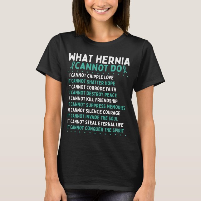 T-shirt Hernia Awareness Fighter Hernia Warrior Ribbon (Devant)