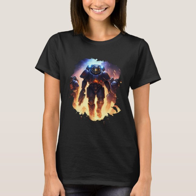 T-shirt Heroes in space the amazing Space Marines (Devant)